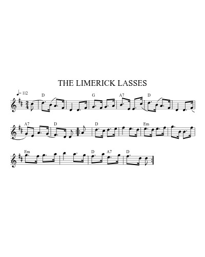 The Limerick lasses (Version 5) sheet music preview