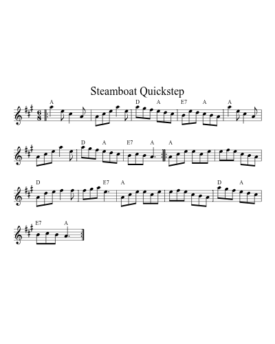 Steamboat Quickstep sheet music preview