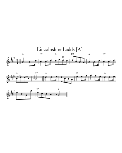 the Lincolnshire Lads   [A] (Version 2) sheet music preview