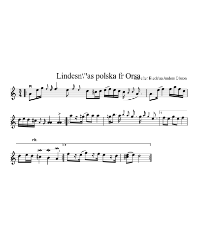 Lindesn\"as polska fr Orsa (Version 2)
