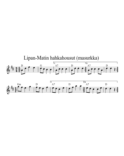 Lipan-Matin hahkahousut  (masurkka)
