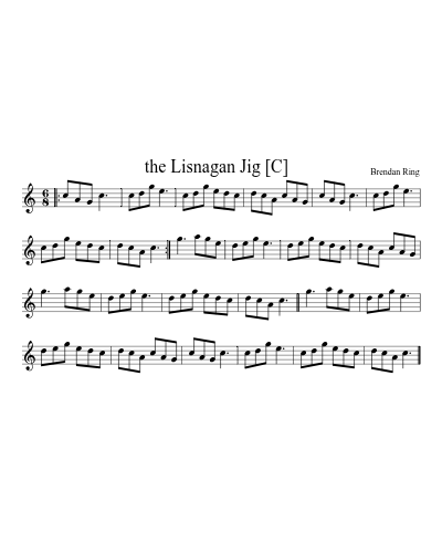 the Lisnagan Jig   [C] sheet music preview