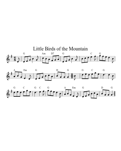 Little Birds of the Mountain (Version 2)