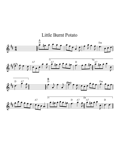 Little Burnt Potato (Version 6) sheet music preview