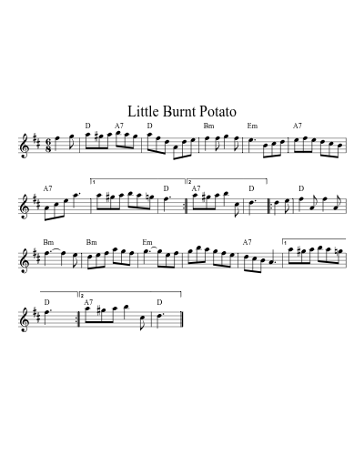 Little Burnt Potato (Version 8) sheet music preview