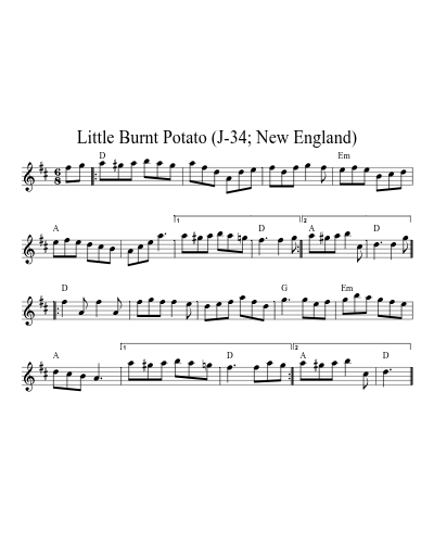 Little Burnt Potato (J-34; New England) (Version 2) preview