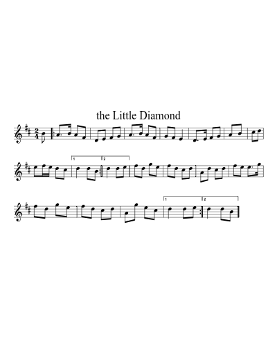 the Little Diamond (Version 2) sheet music preview