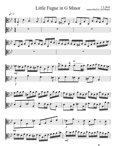 Little Fugue in G Minor (Version 7) preview