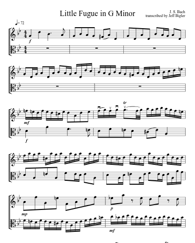 Little Fugue in G Minor (Version 10) preview