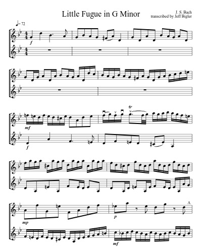 Little Fugue in G Minor (Version 12) preview