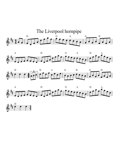 The Liverpool hornpipe (Version 6) sheet music preview