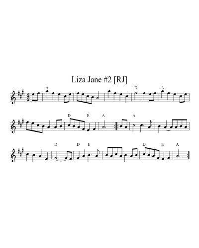 Liza Jane #2 [RJ] sheet music preview