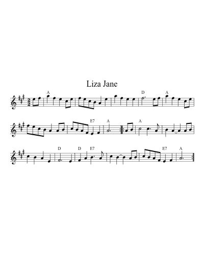 Liza Jane (Version 5)