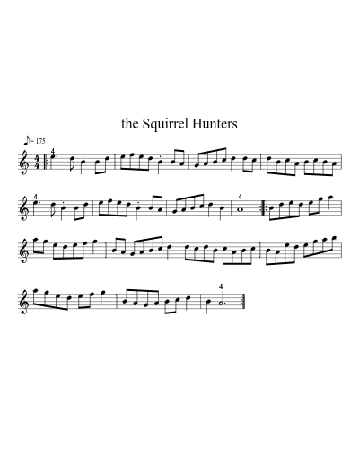 The Squirrel Hunters (Llarry Brandon) (#40384) sheet music preview