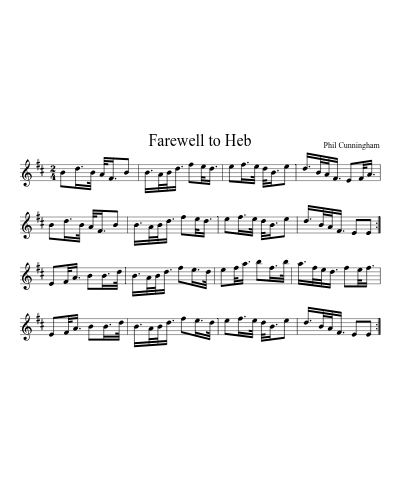 Farewell to Heb sheet music preview