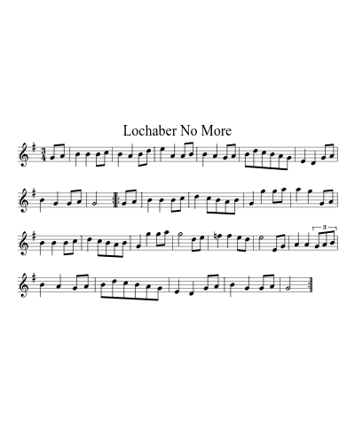 Lochaber No More (Version 2) preview