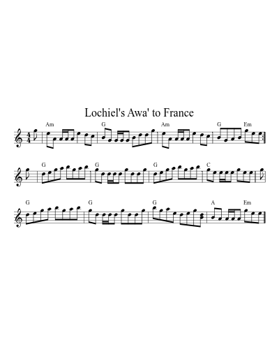Lochiel's Awa' to France