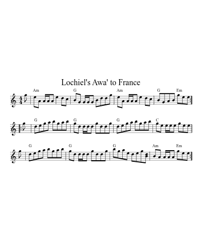 Lochiel's Awa' to France (Version 2)