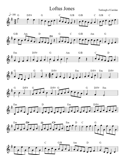 Loftus Jones (Version 9) sheet music preview