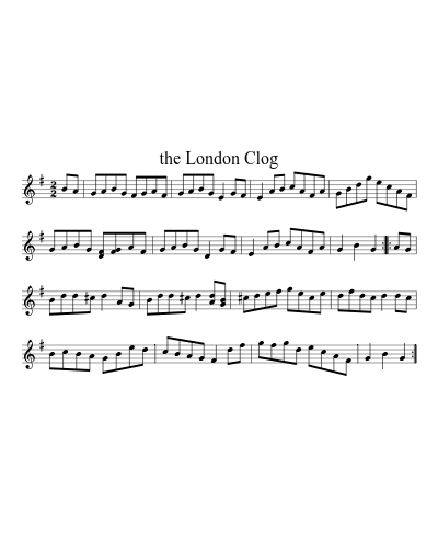 the London Clog sheet music preview