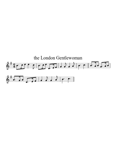 The London Gentlewoman (Version 4) sheet music preview