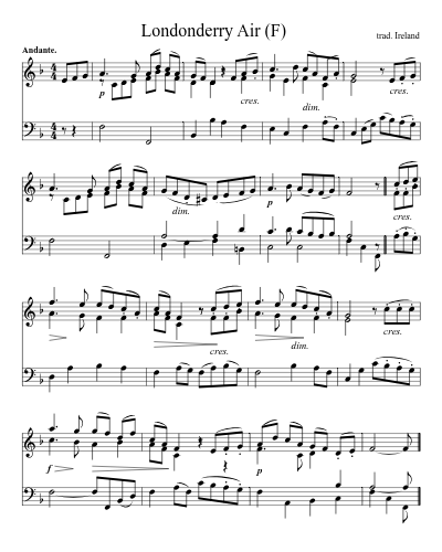 Londonderry Air    (F) (Version 2)