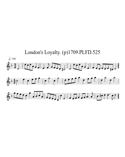 London's Loyalty. (p)1709.PLFD.525