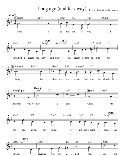 Long ago (and far away)