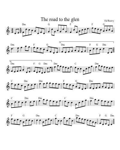The road to the glen sheet music preview