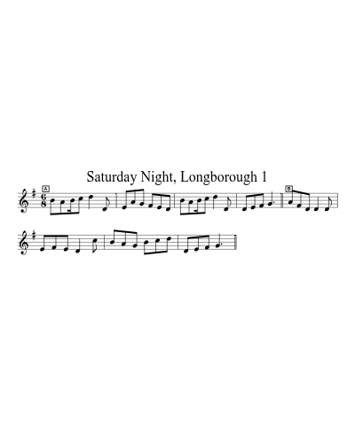 Saturday Night, Longborough 1 sheet music preview