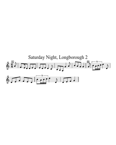 Saturday Night, Longborough 2 sheet music preview