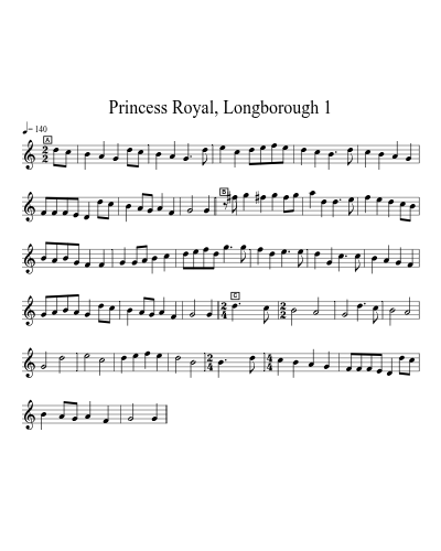Princess Royal, Longborough 1 sheet music preview