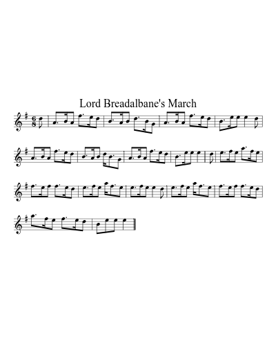 Lord Breadalbane's March