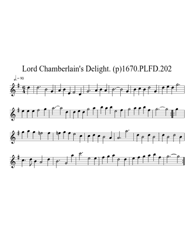 Lord Chamberlain's Delight. (p)1670.PLFD.202