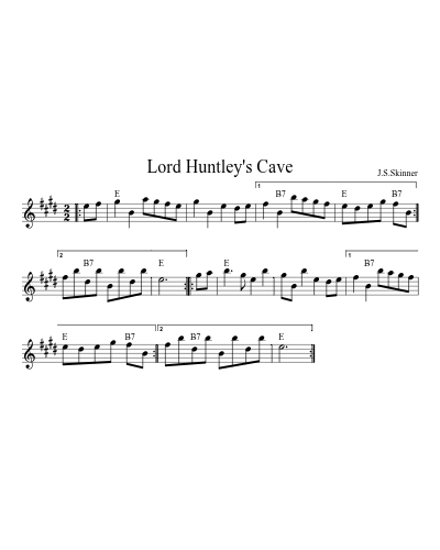 Lord Huntley's Cave (Version 5) sheet music preview