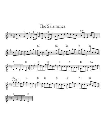 The Salamanca sheet music preview