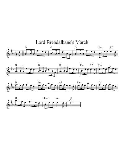 Lord Breadalbane's March (Version 5)