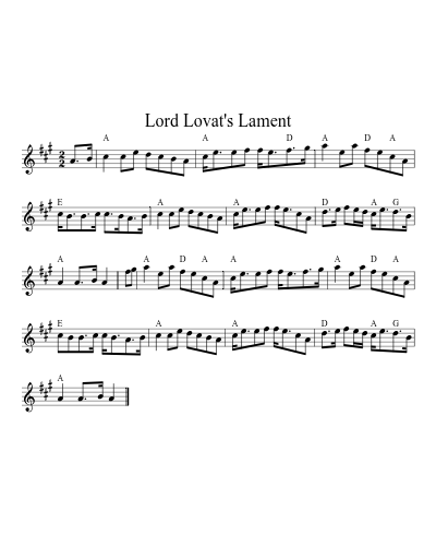Lord Lovat's Lament (Version 4)