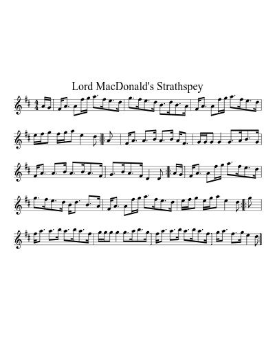 Lord MacDonald's Strathspey (Version 2)
