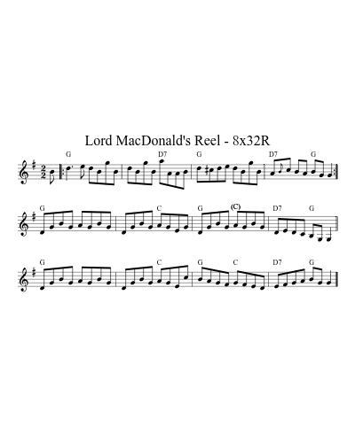 Lord MacDonald's Reel - 8x32R (Version 2) preview