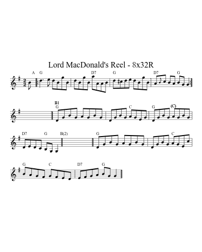 Lord MacDonald's Reel - 8x32R (Version 3) preview