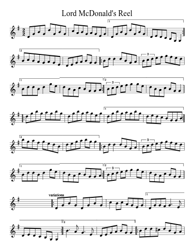 Lord McDonald's Reel (Version 4)