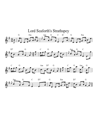 Lord Seaforth's Strathspey (Version 3)