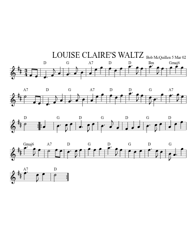 LOUISE CLAIRE'S WALTZ (Version 2)