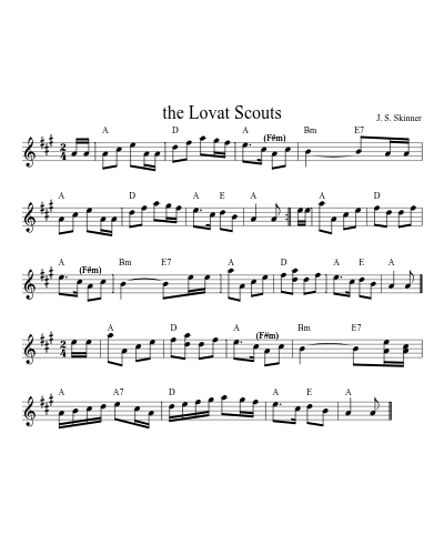 the Lovat Scouts sheet music preview