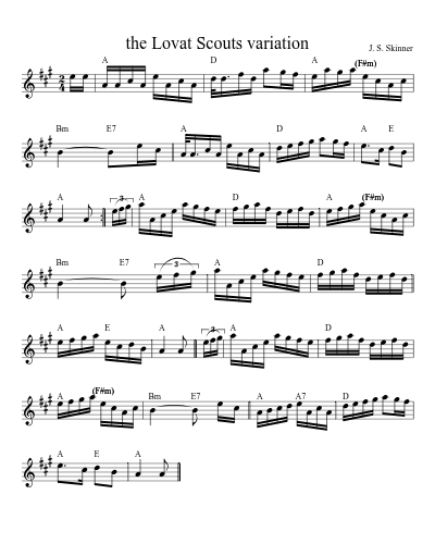 the Lovat Scouts variation sheet music preview