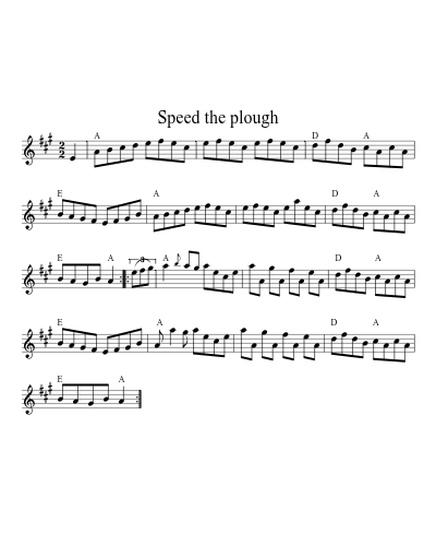 Speed the Plough (Version 3) sheet music preview