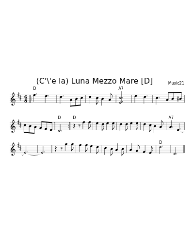 (C'\'e la) Luna Mezzo Mare   [D] (Version 4)