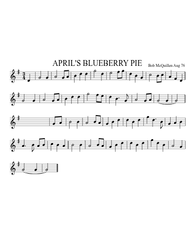 APRIL'S BLUEBERRY PIE