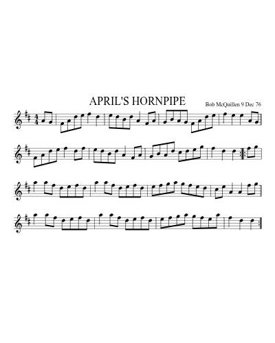 APRIL'S HORNPIPE